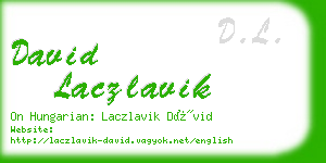 david laczlavik business card